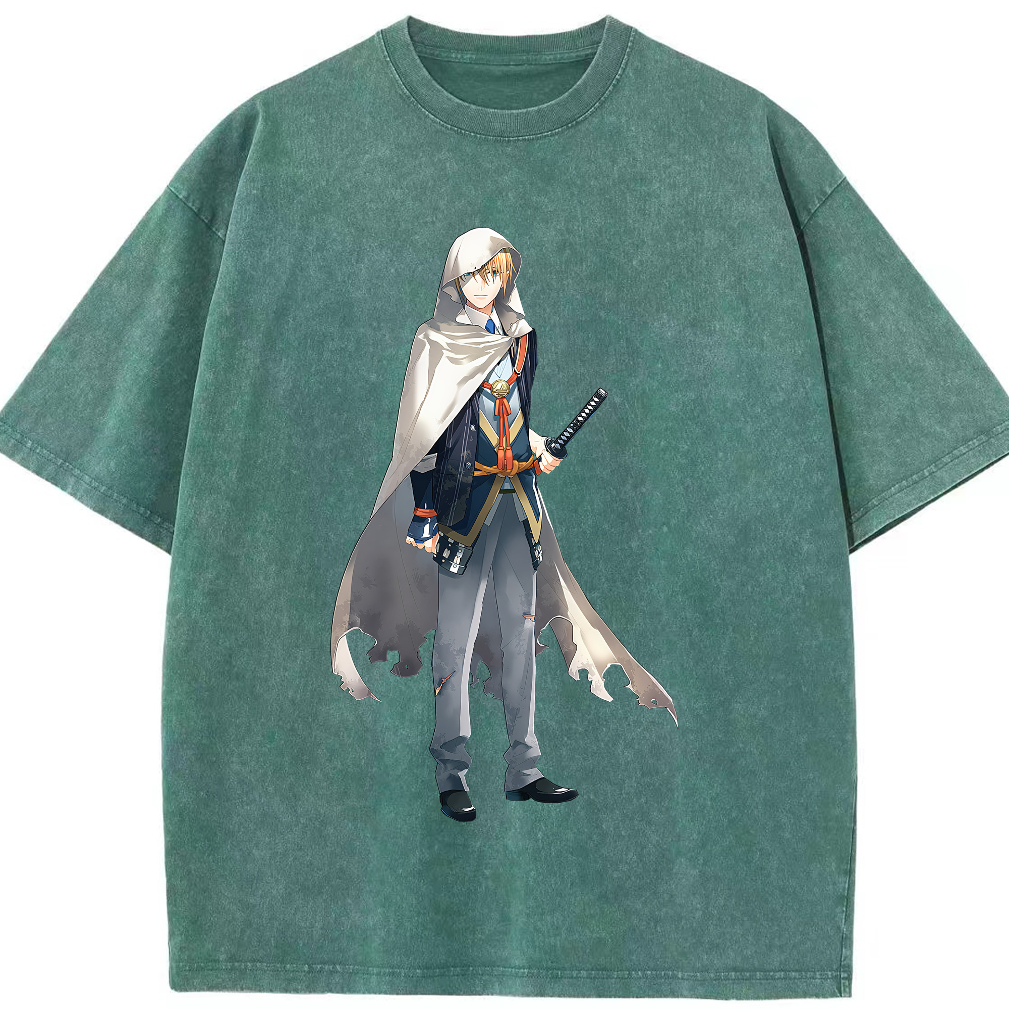 （画像用） 刀剣乱舞 Touken Ranbu 綿100% ヴィンテージ風 半袖Tシャツ（フロントプリント）